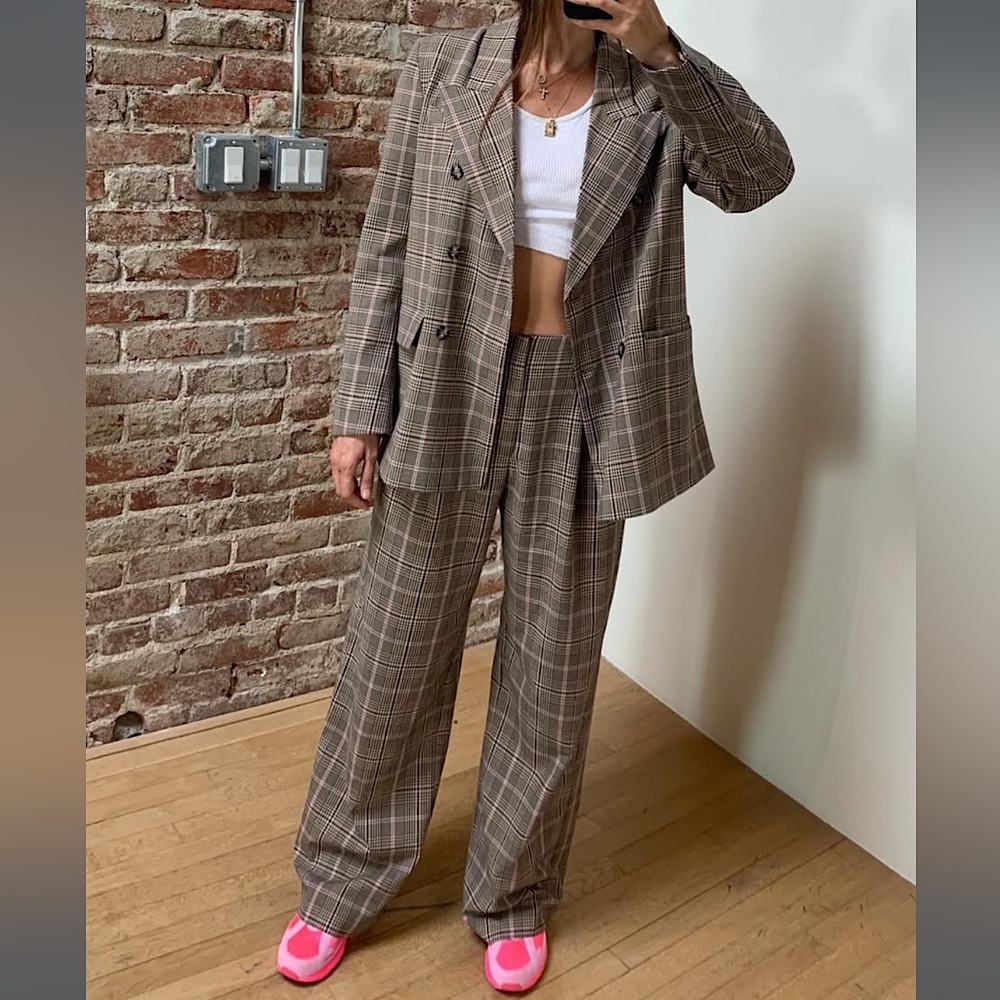 zara plaid suit💼
